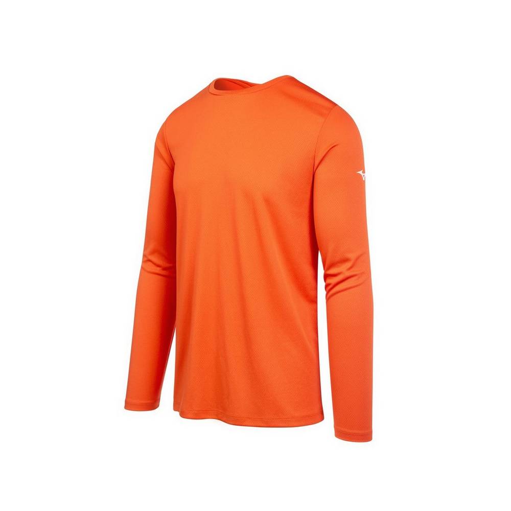 Mizuno Long Sleeve - Erkek Tişört - Turuncu Türkiye (BUWXDJ-217)